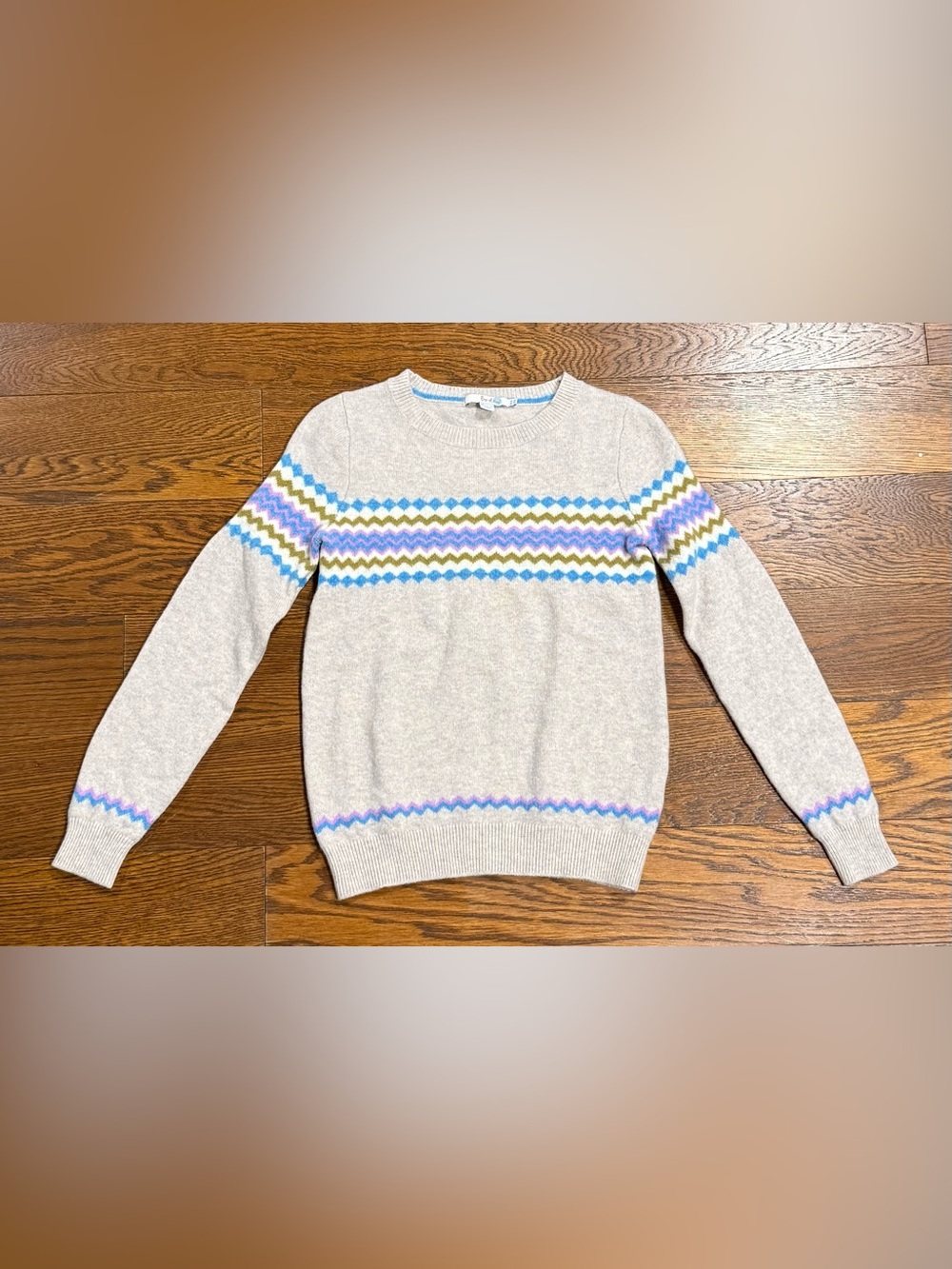 Boden Edie Fair Isle Knit Women’s Crewneck Sweater Size US 6 UK 10 EUC 100% Wool - Picture 2 of 9